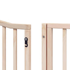 Puerta para perros plegable 10 paneles madera de álamo 800 cm
