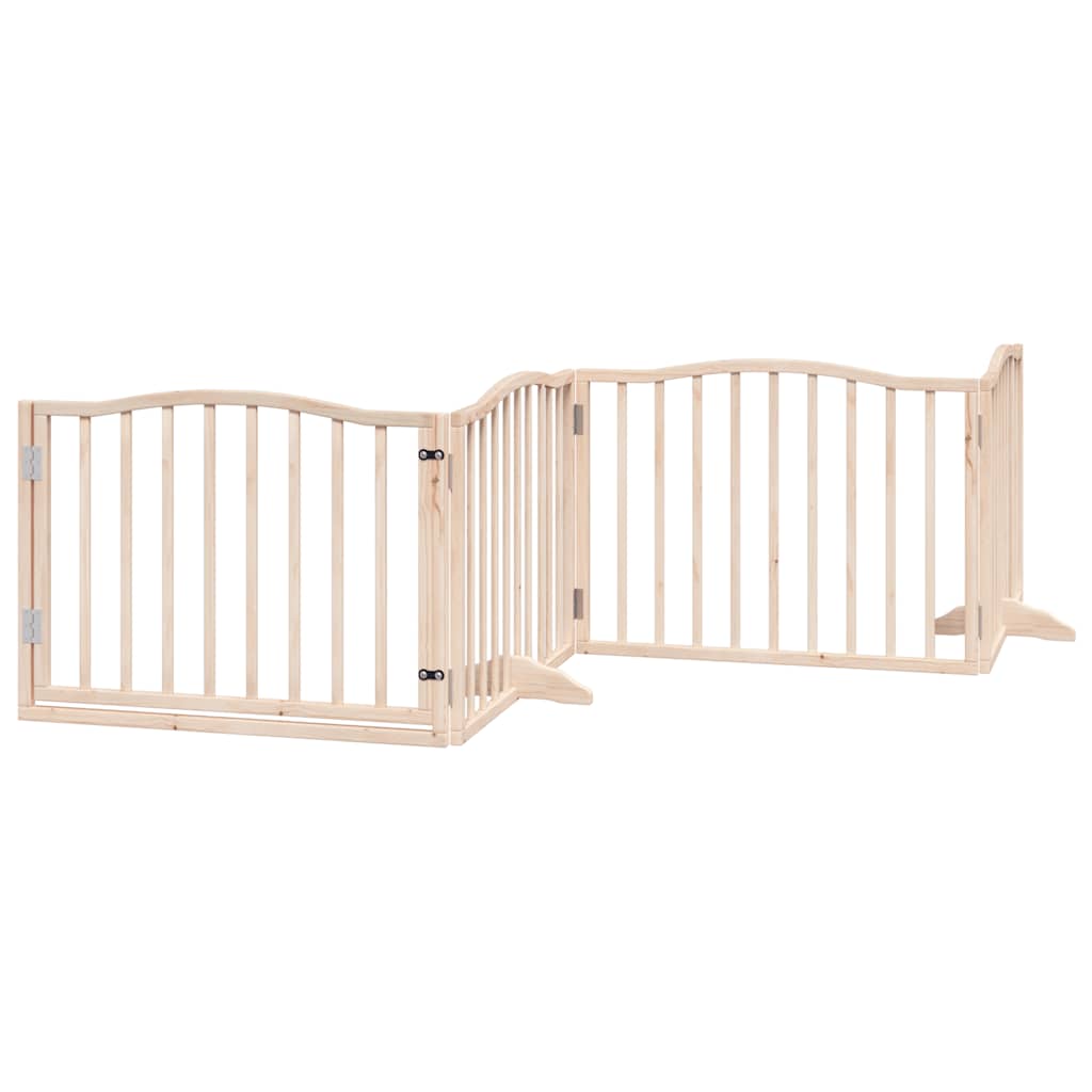 Puerta para perros plegable 12 paneles madera de álamo 960 cm
