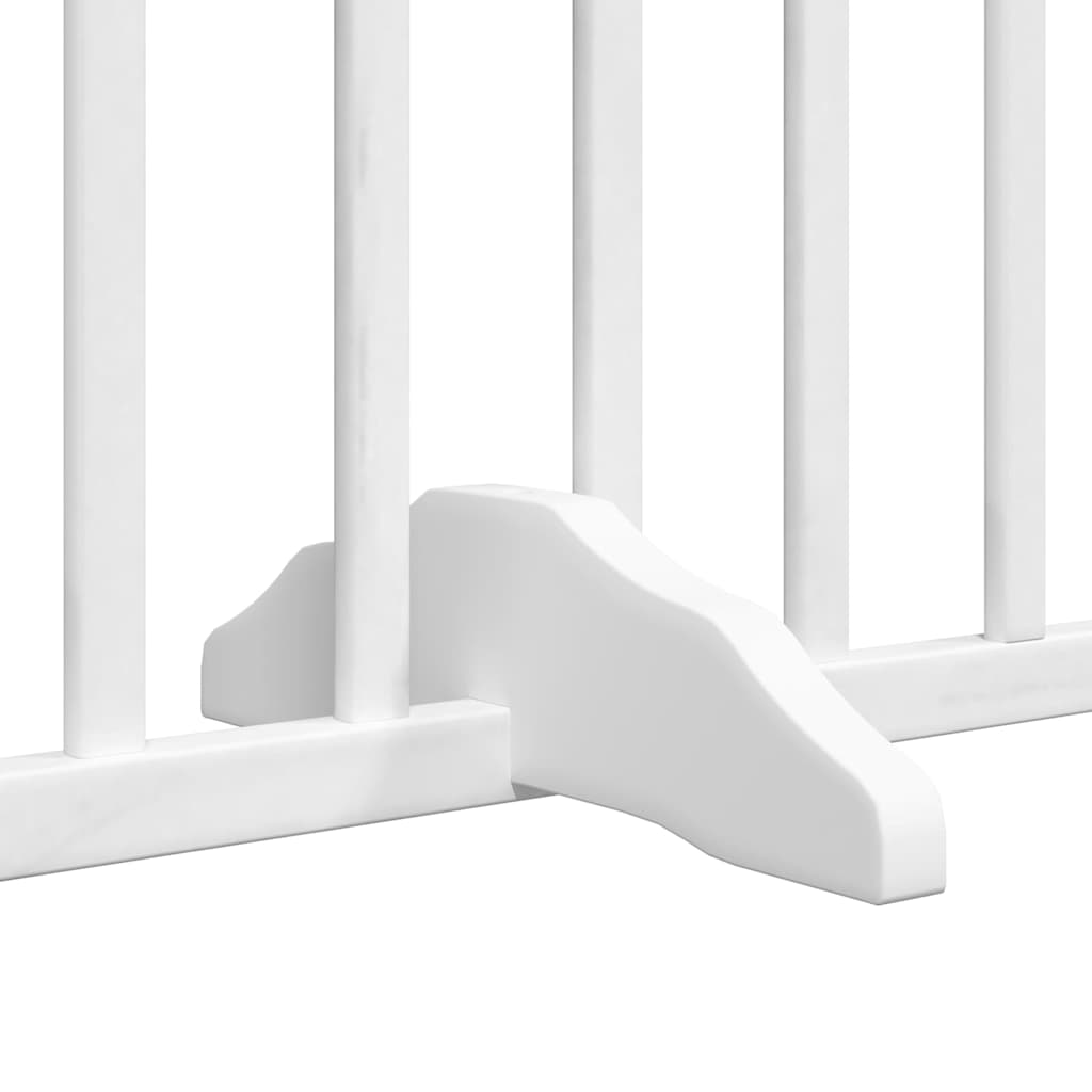 Puerta de perros plegable 12 paneles madera álamo blanca 960 cm