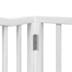 Puerta de perros plegable 12 paneles madera álamo blanca 960 cm