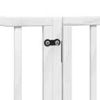 Puerta de perros plegable 10 paneles madera álamo blanca 800 cm