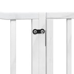 Puerta de perros plegable 12 paneles madera álamo blanca 960 cm