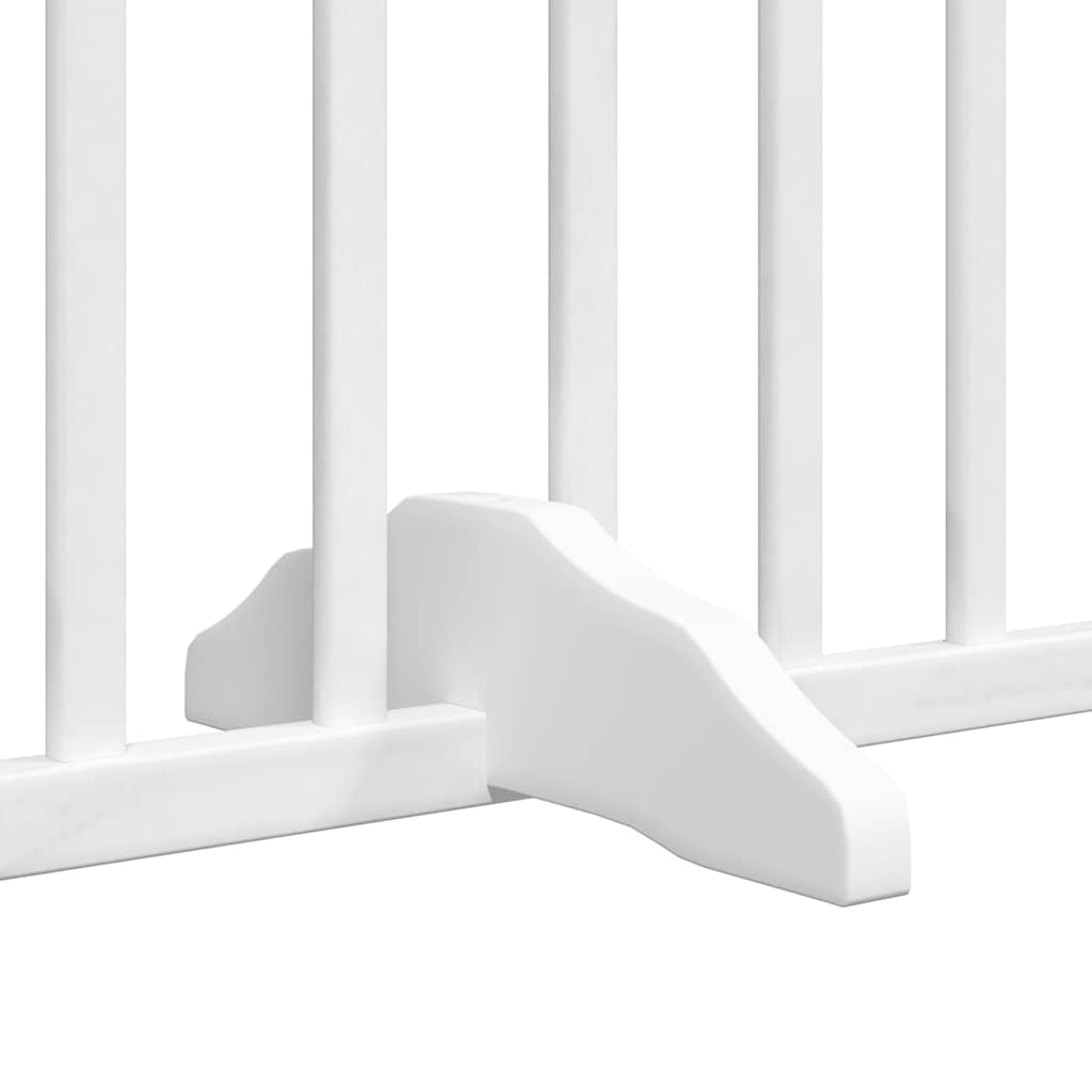 Puerta de perros plegable 12 paneles madera álamo blanca 960 cm