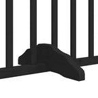 Puerta de perros plegable 10 paneles madera álamo negra 800 cm