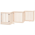 Puerta para perros plegable 9 paneles madera de álamo 450 cm