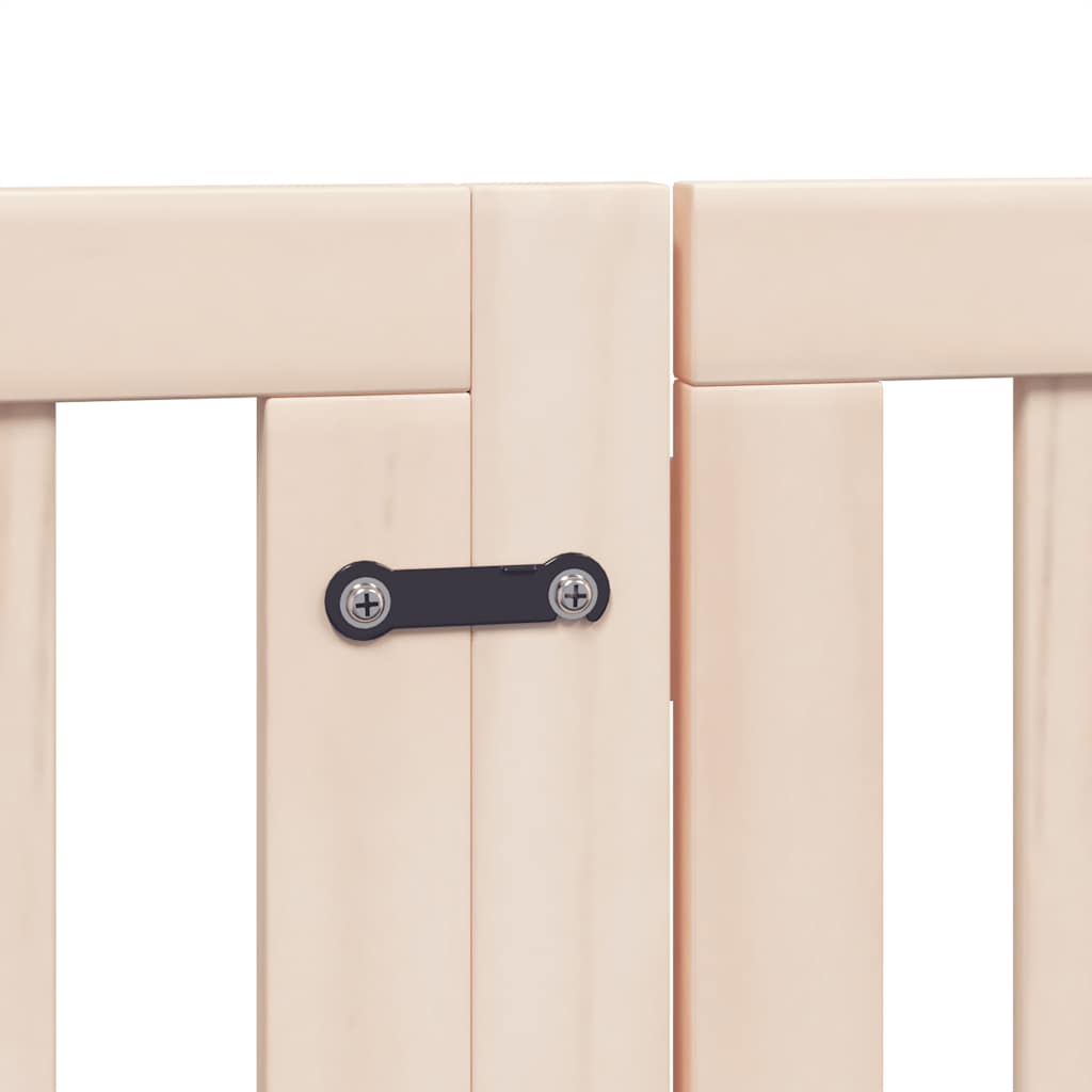 Puerta para perros plegable 9 paneles madera de álamo 450 cm