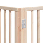 Puerta para perros plegable 9 paneles madera de álamo 450 cm