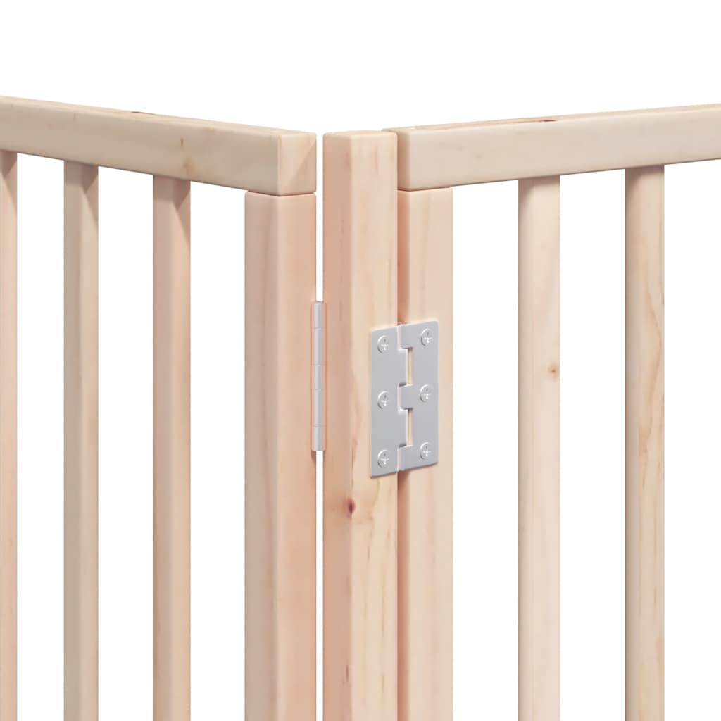 Puerta para perros plegable 9 paneles madera de álamo 450 cm