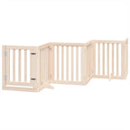 Puerta para perros plegable 12 paneles madera de álamo 600 cm