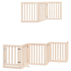 Puerta para perros plegable 12 paneles madera de álamo 600 cm