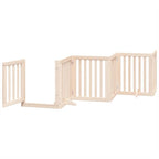 Puerta para perros plegable 12 paneles madera de álamo 600 cm