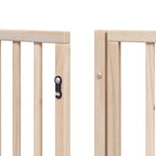 Puerta para perros plegable 12 paneles madera de álamo 600 cm