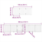 Puerta para perros plegable 12 paneles madera de álamo 600 cm