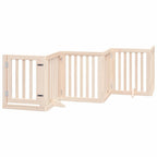 Puerta para perros plegable 15 paneles madera de álamo 750 cm