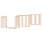 Puerta para perros plegable 15 paneles madera de álamo 750 cm