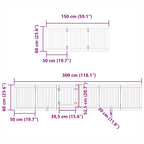 Puerta para perros plegable 15 paneles madera de álamo 750 cm