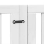 Puerta de perros plegable 15 paneles madera álamo blanca 750 cm