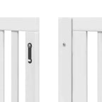 Puerta de perros plegable 15 paneles madera álamo blanca 750 cm