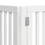 Puerta de perros plegable 15 paneles madera álamo blanca 750 cm