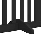 Puerta para perros plegable 9 paneles madera álamo negra 450 cm