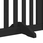 Puerta de perros plegable 12 paneles madera álamo negra 600 cm