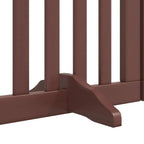 Puerta de perros plegable 9 paneles madera álamo marrón 450 cm