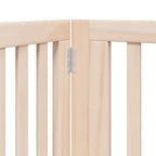 Puerta para perros plegable 6 paneles madera de álamo 480 cm
