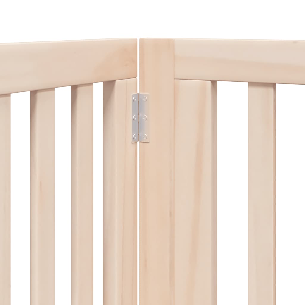 Puerta para perros plegable 6 paneles madera de álamo 480 cm