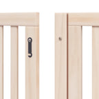 Puerta para perros plegable 6 paneles madera de álamo 480 cm