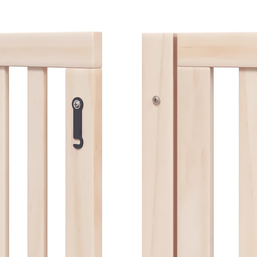 Puerta para perros plegable 6 paneles madera de álamo 480 cm