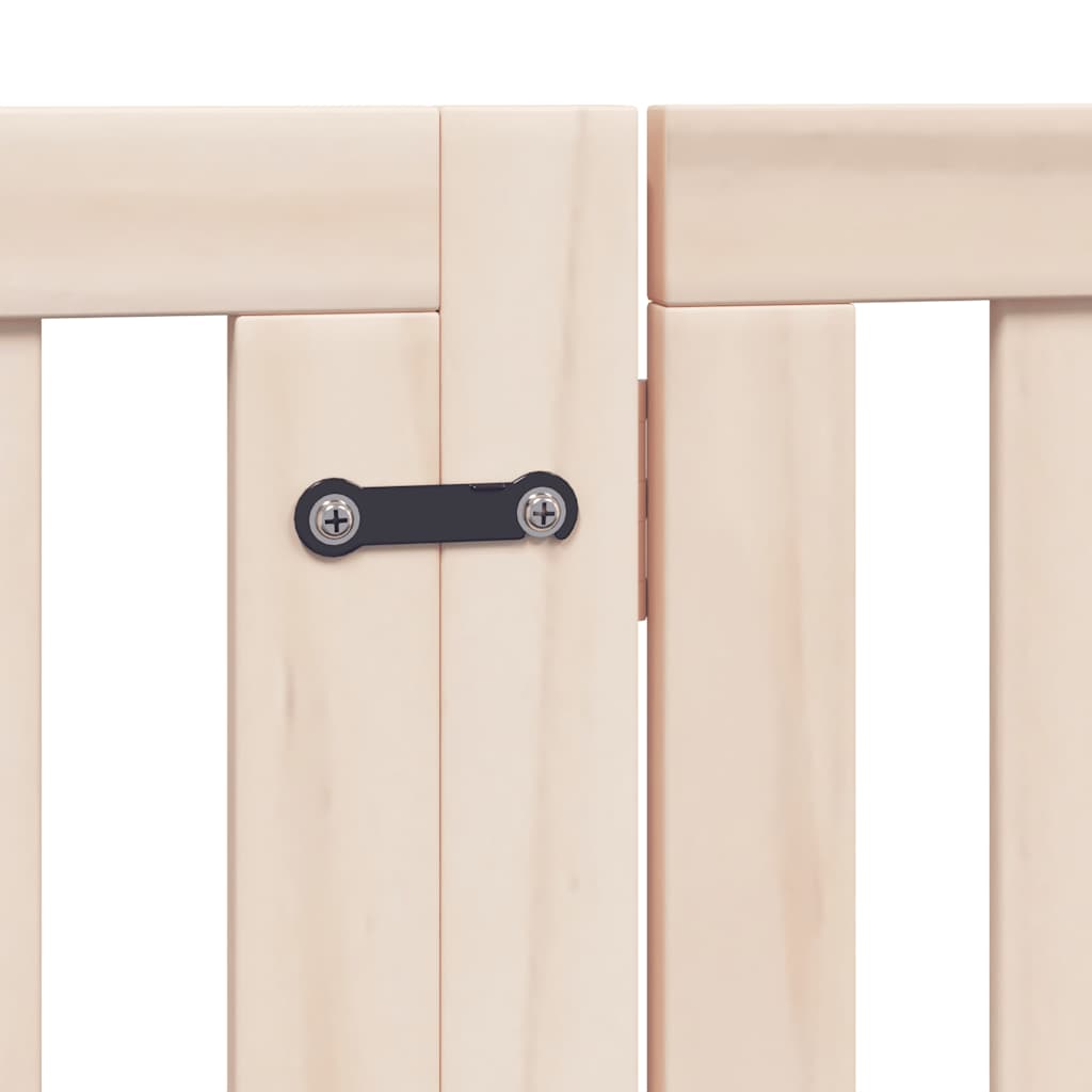 Puerta para perros plegable 8 paneles madera de álamo 640 cm