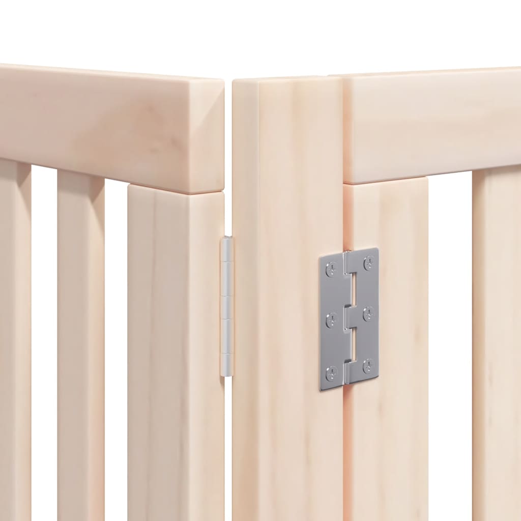 Puerta para perros plegable 8 paneles madera de álamo 640 cm