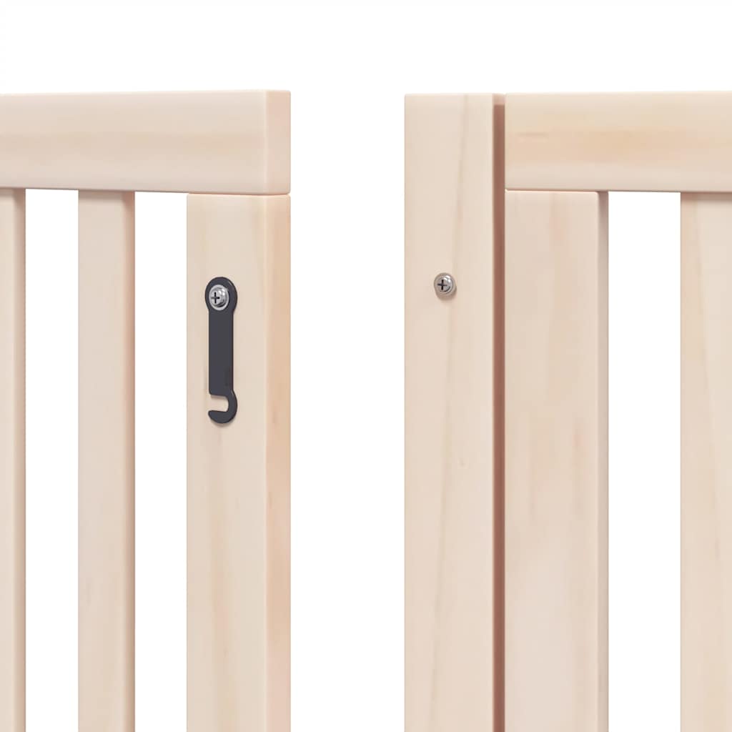 Puerta para perros plegable 10 paneles madera de álamo 800 cm
