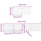 Puerta para perros plegable 10 paneles madera de álamo 800 cm