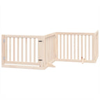 Puerta para perros plegable 12 paneles madera de álamo 960 cm