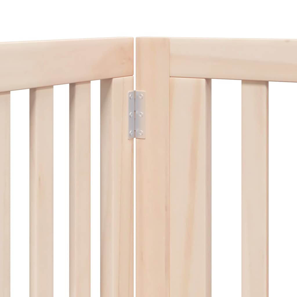 Puerta para perros plegable 12 paneles madera de álamo 960 cm