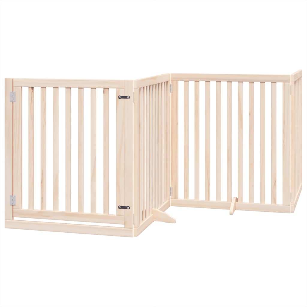 Puerta para perros plegable 8 paneles madera de álamo 640 cm