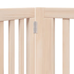 Puerta para perros plegable 8 paneles madera de álamo 640 cm