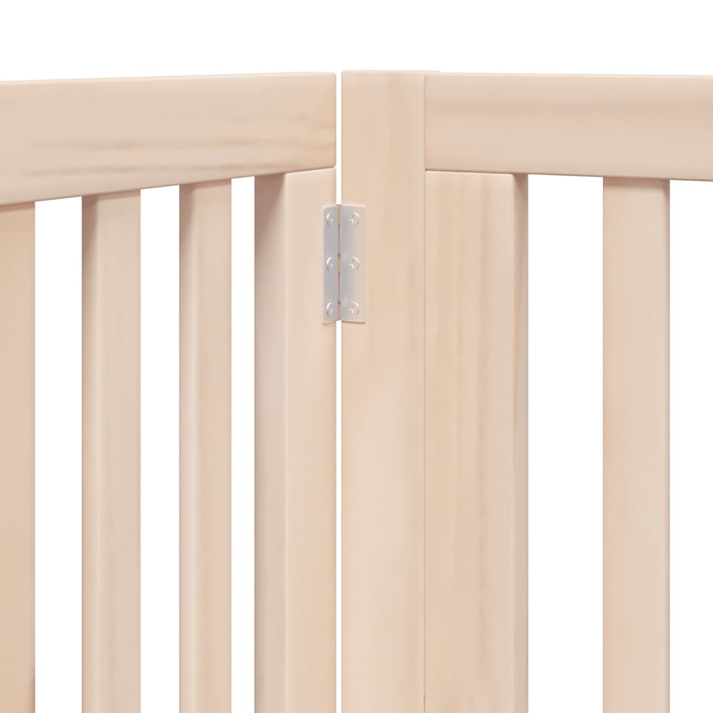 Puerta para perros plegable 8 paneles madera de álamo 640 cm