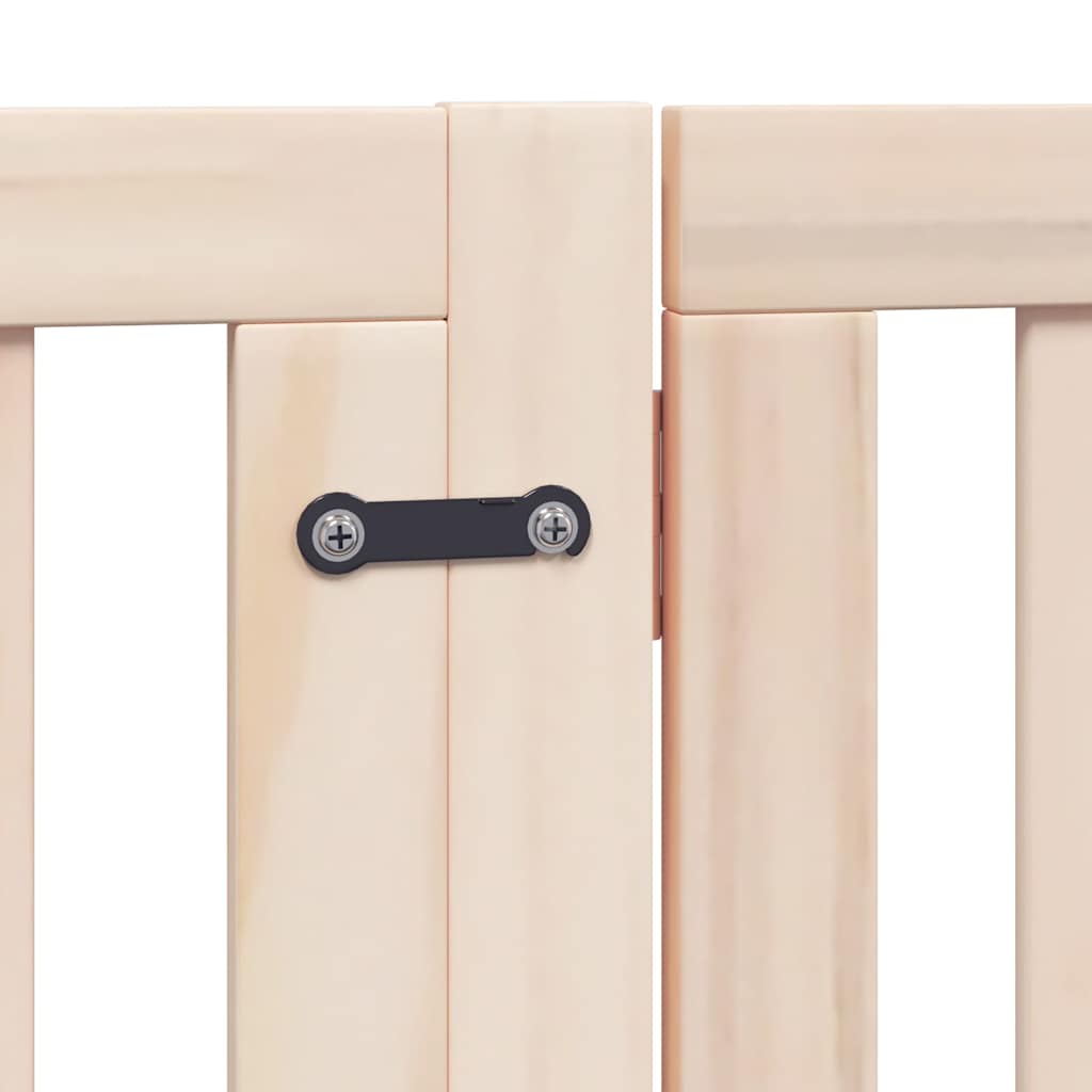 Puerta para perros plegable 8 paneles madera de álamo 640 cm