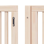 Puerta para perros plegable 8 paneles madera de álamo 640 cm