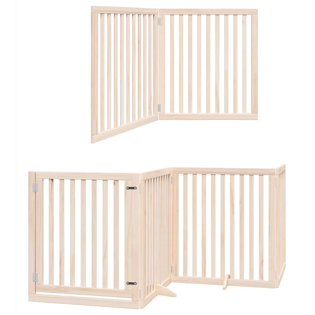 Puerta para perros plegable 12 paneles madera de álamo 960 cm