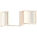 Puerta para perros plegable 12 paneles madera de álamo 960 cm