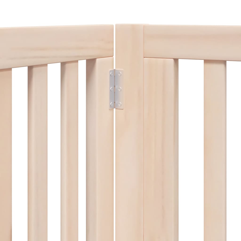 Puerta para perros plegable 12 paneles madera de álamo 960 cm