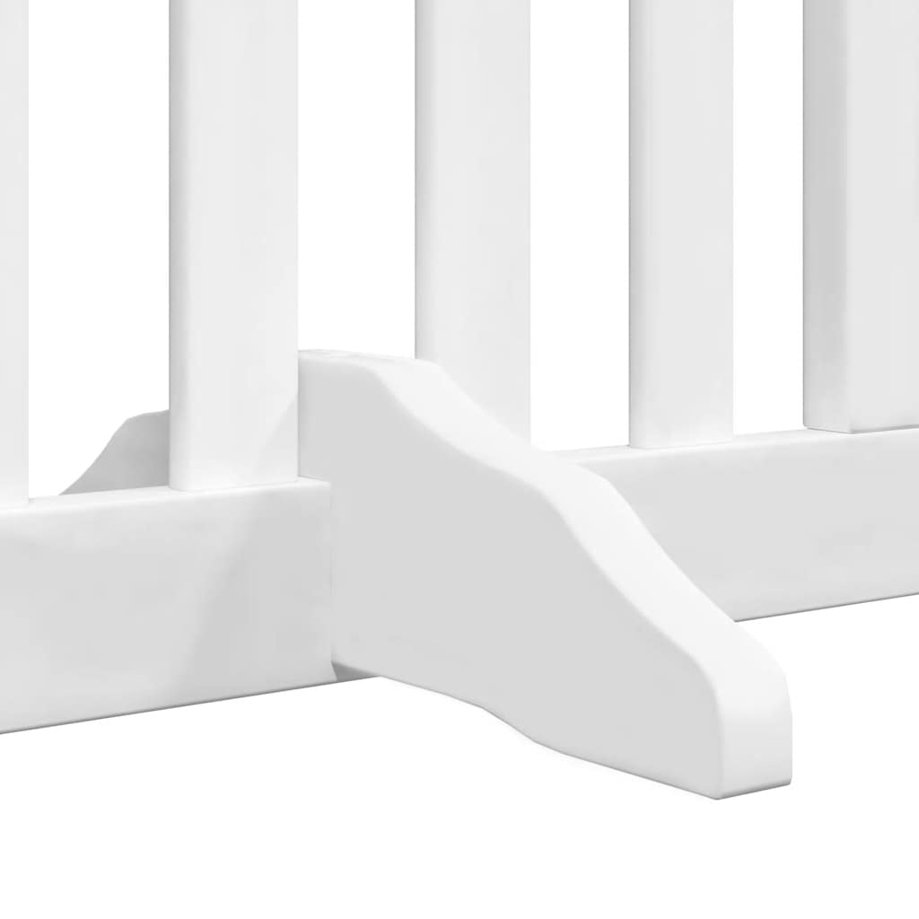 Puerta de perros plegable 12 paneles madera álamo blanca 960 cm