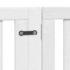 Puerta de perros plegable 12 paneles madera álamo blanca 960 cm