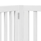 Puerta de perros plegable 12 paneles madera álamo blanca 960 cm