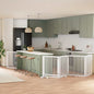 Puerta de perros plegable 8 paneles madera álamo blanca 640 cm