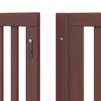 Puerta de perros plegable 10 paneles madera álamo marrón 800 cm