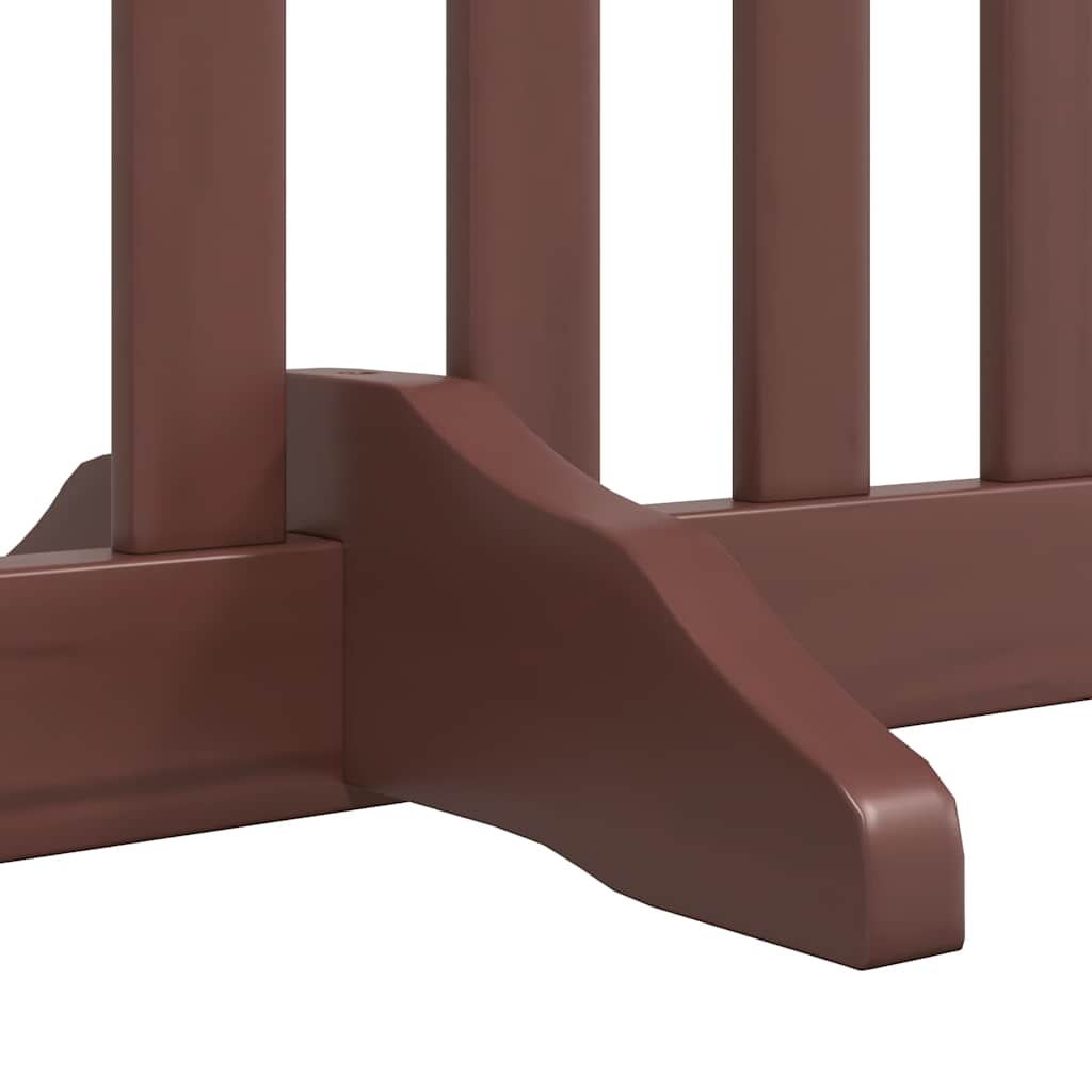 Puerta de perros plegable 6 paneles madera álamo marrón 480 cm